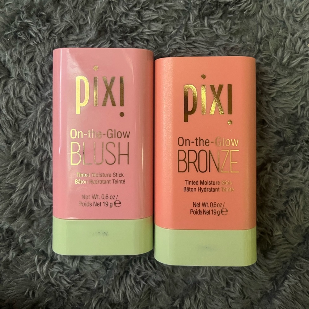 Pixi On-the-Glow Blush and Bronze Duo in Pink and Peach